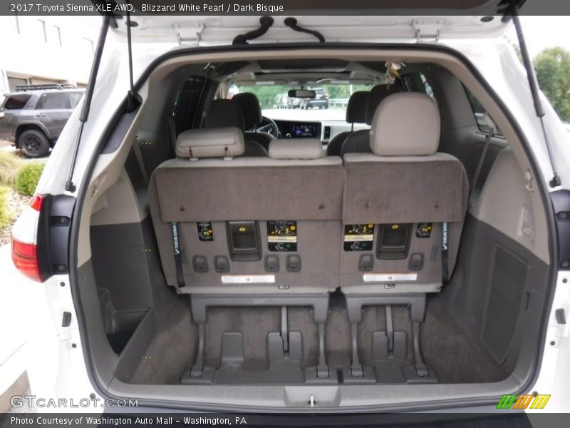 Blizzard White Pearl / Dark Bisque 2017 Toyota Sienna XLE AWD