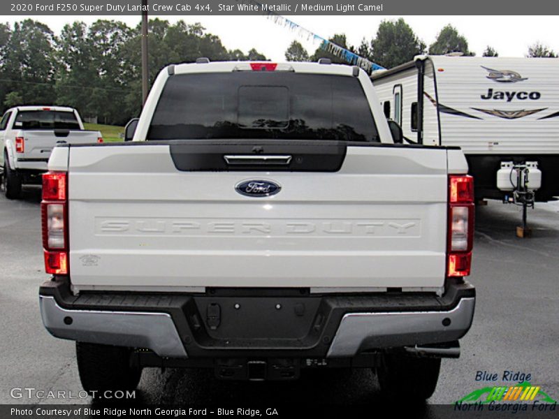 Star White Metallic / Medium Light Camel 2020 Ford F250 Super Duty Lariat Crew Cab 4x4
