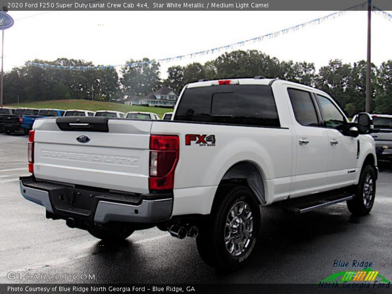 Star White Metallic / Medium Light Camel 2020 Ford F250 Super Duty Lariat Crew Cab 4x4