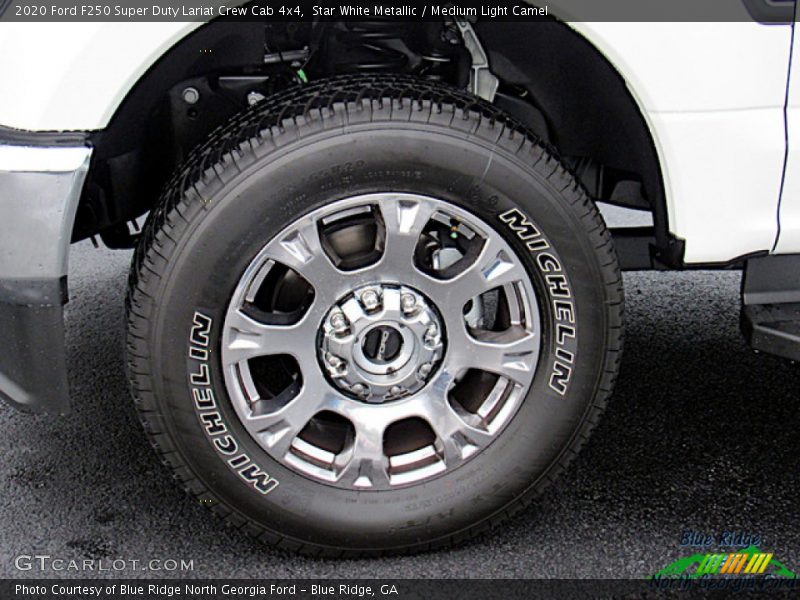 Star White Metallic / Medium Light Camel 2020 Ford F250 Super Duty Lariat Crew Cab 4x4