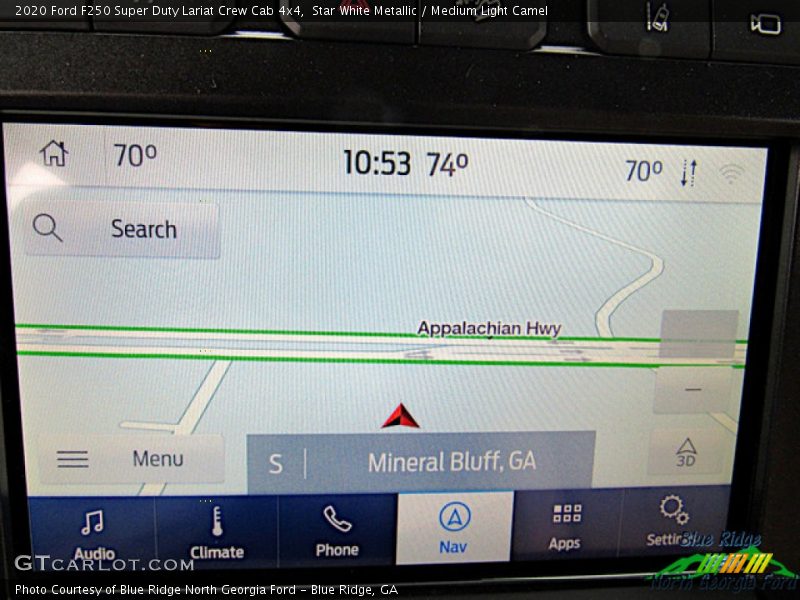 Star White Metallic / Medium Light Camel 2020 Ford F250 Super Duty Lariat Crew Cab 4x4