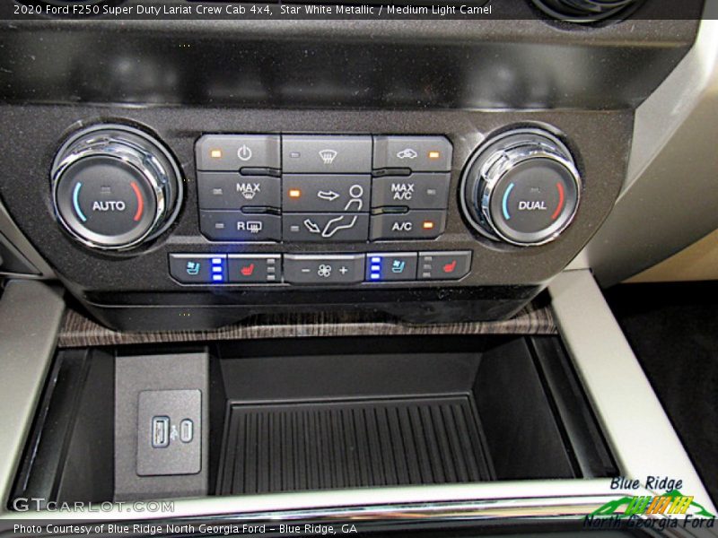 Star White Metallic / Medium Light Camel 2020 Ford F250 Super Duty Lariat Crew Cab 4x4