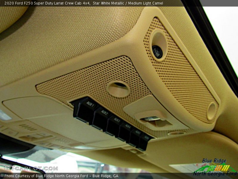Star White Metallic / Medium Light Camel 2020 Ford F250 Super Duty Lariat Crew Cab 4x4