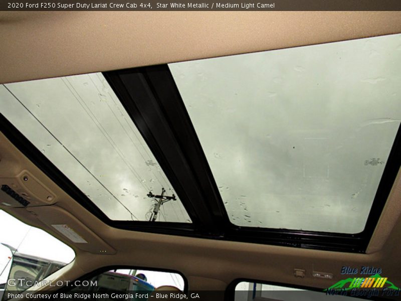 Star White Metallic / Medium Light Camel 2020 Ford F250 Super Duty Lariat Crew Cab 4x4