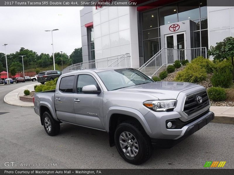 Silver Sky Metallic / Cement Gray 2017 Toyota Tacoma SR5 Double Cab 4x4