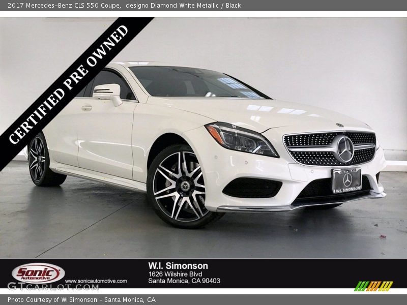 designo Diamond White Metallic / Black 2017 Mercedes-Benz CLS 550 Coupe