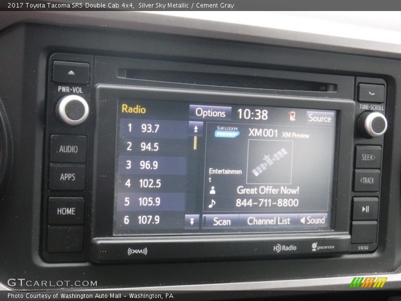 Silver Sky Metallic / Cement Gray 2017 Toyota Tacoma SR5 Double Cab 4x4