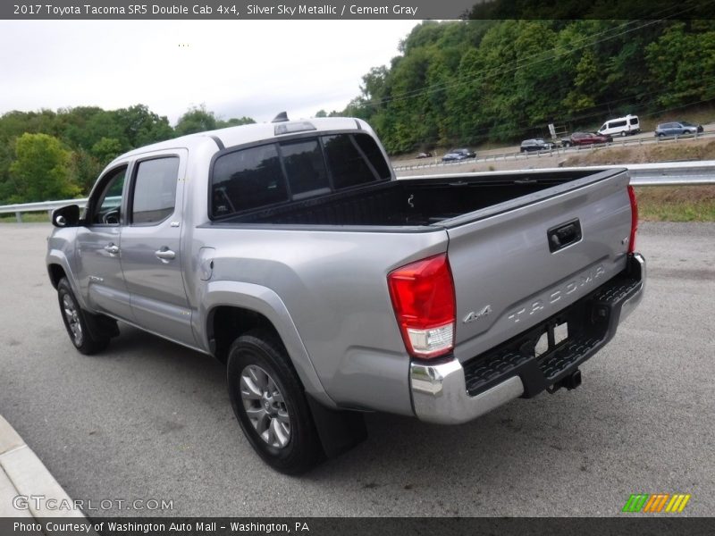 Silver Sky Metallic / Cement Gray 2017 Toyota Tacoma SR5 Double Cab 4x4