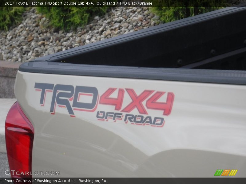 Quicksand / TRD Black/Orange 2017 Toyota Tacoma TRD Sport Double Cab 4x4
