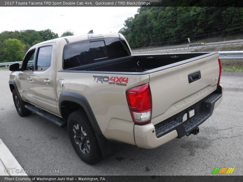 Quicksand / TRD Black/Orange 2017 Toyota Tacoma TRD Sport Double Cab 4x4