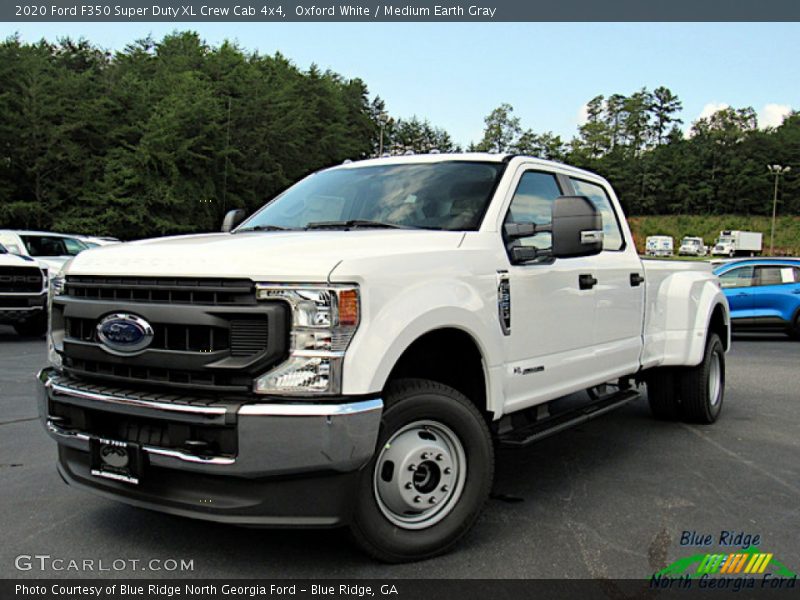 Oxford White / Medium Earth Gray 2020 Ford F350 Super Duty XL Crew Cab 4x4