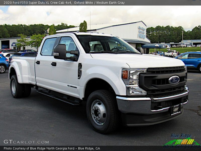 Oxford White / Medium Earth Gray 2020 Ford F350 Super Duty XL Crew Cab 4x4