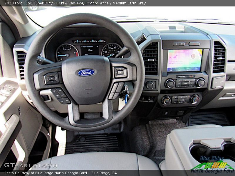 Oxford White / Medium Earth Gray 2020 Ford F350 Super Duty XL Crew Cab 4x4
