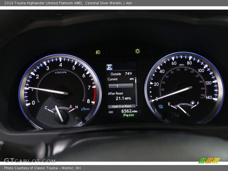 Celestial Silver Metallic / Ash 2019 Toyota Highlander Limited Platinum AWD