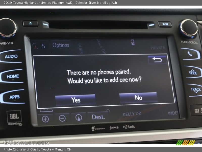Celestial Silver Metallic / Ash 2019 Toyota Highlander Limited Platinum AWD