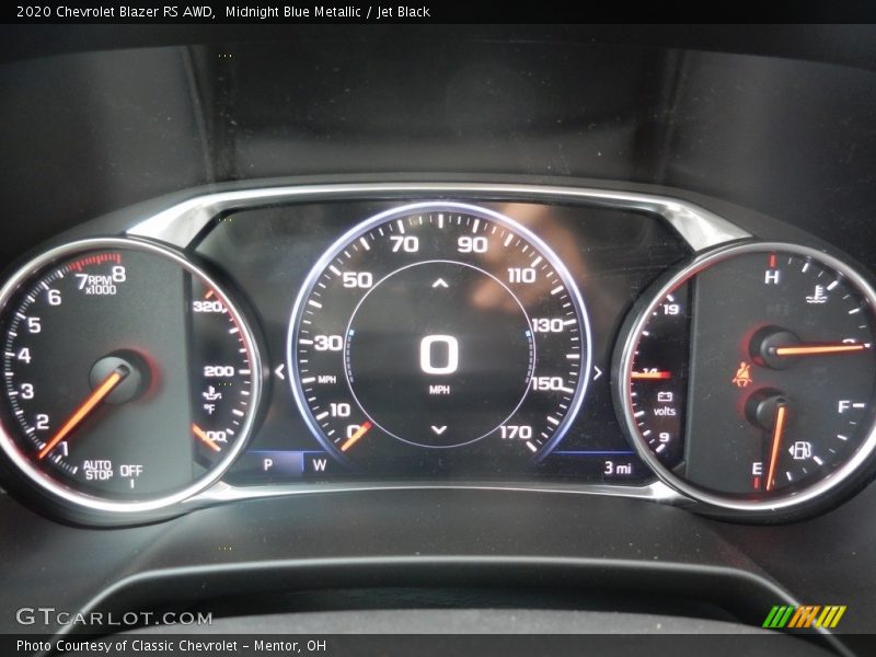 Midnight Blue Metallic / Jet Black 2020 Chevrolet Blazer RS AWD