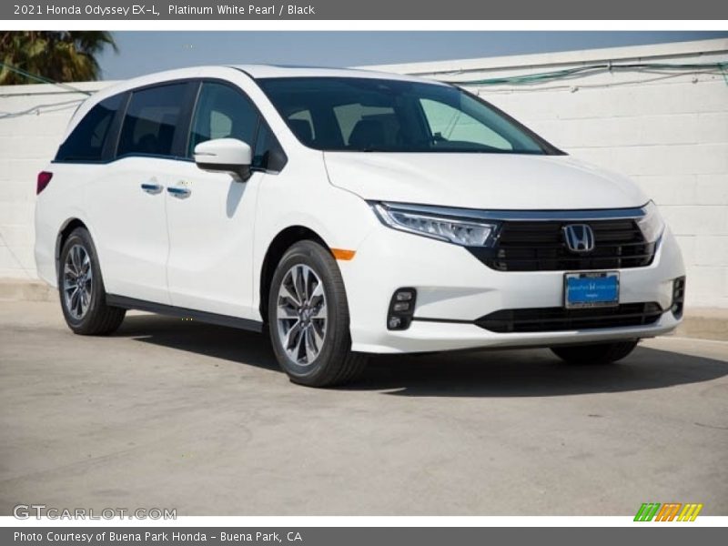 Platinum White Pearl / Black 2021 Honda Odyssey EX-L