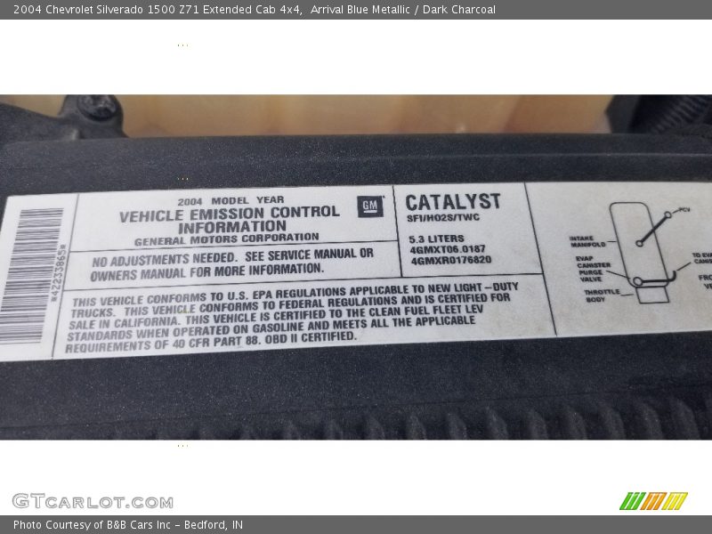 Arrival Blue Metallic / Dark Charcoal 2004 Chevrolet Silverado 1500 Z71 Extended Cab 4x4