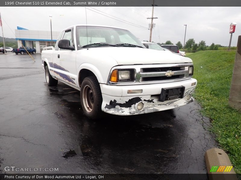 Summit White / Graphite 1996 Chevrolet S10 LS Extended Cab