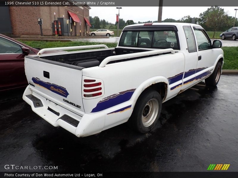 Summit White / Graphite 1996 Chevrolet S10 LS Extended Cab