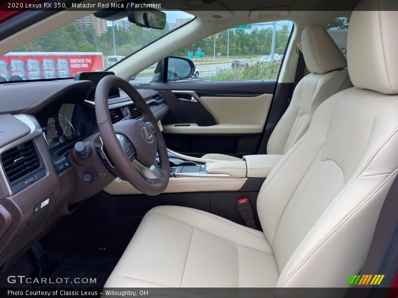 Front Seat of 2020 RX 350