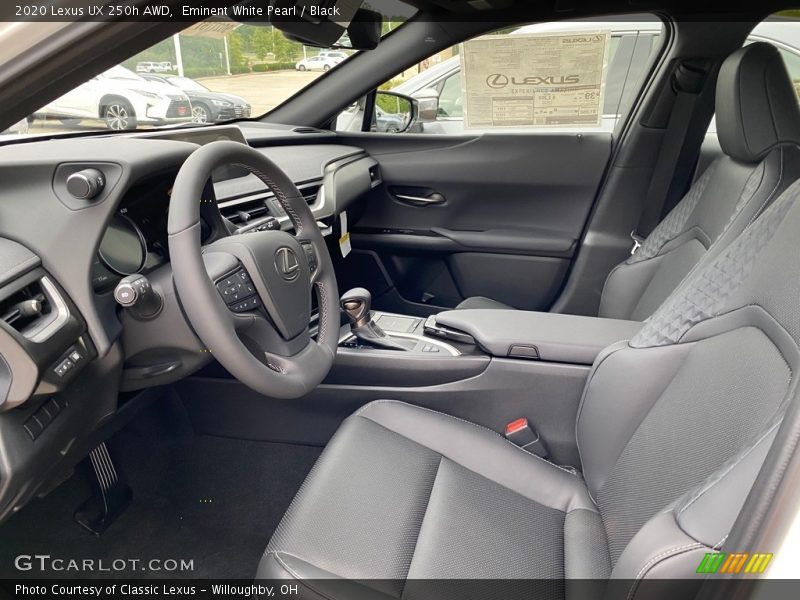 Eminent White Pearl / Black 2020 Lexus UX 250h AWD