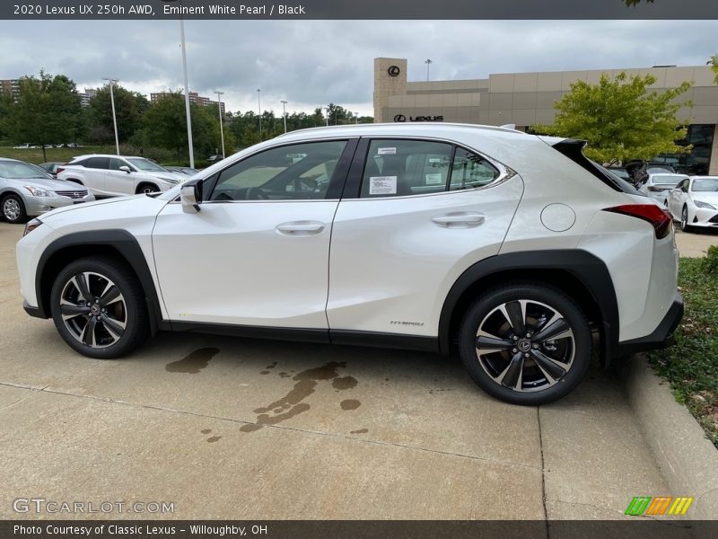 Eminent White Pearl / Black 2020 Lexus UX 250h AWD