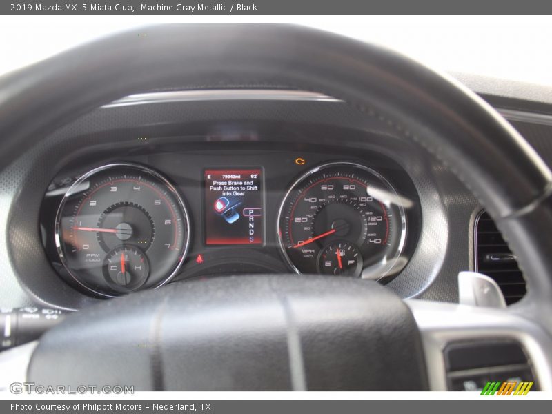 Machine Gray Metallic / Black 2019 Mazda MX-5 Miata Club