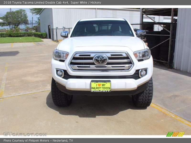 Super White / Hickory 2018 Toyota Tacoma Limited Double Cab 4x4