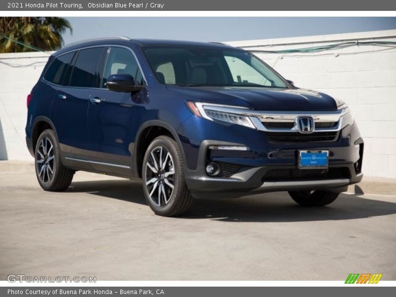 Obsidian Blue Pearl / Gray 2021 Honda Pilot Touring