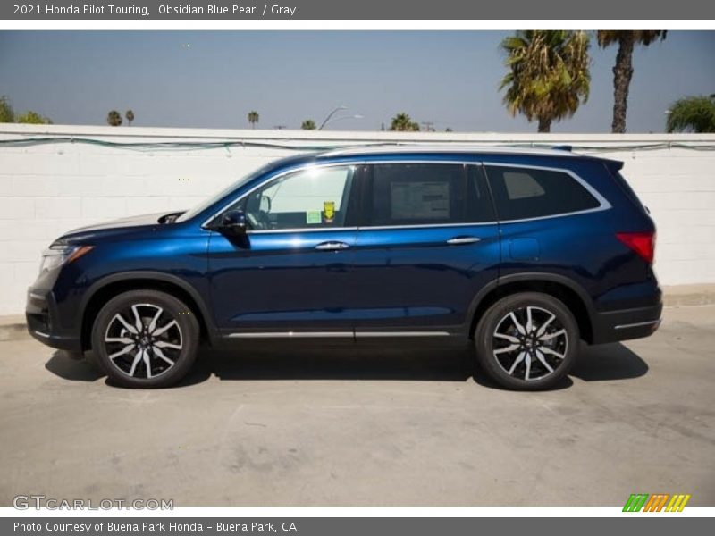 Obsidian Blue Pearl / Gray 2021 Honda Pilot Touring