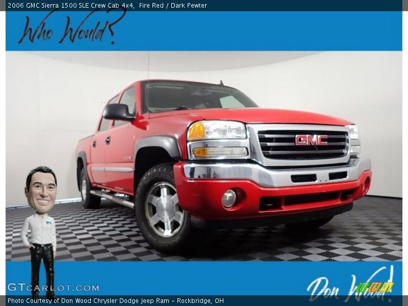 Fire Red / Dark Pewter 2006 GMC Sierra 1500 SLE Crew Cab 4x4