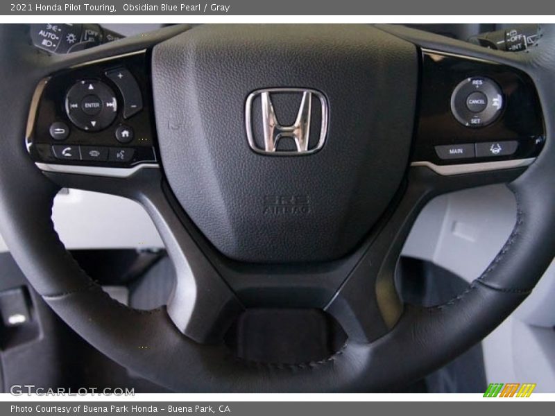Obsidian Blue Pearl / Gray 2021 Honda Pilot Touring