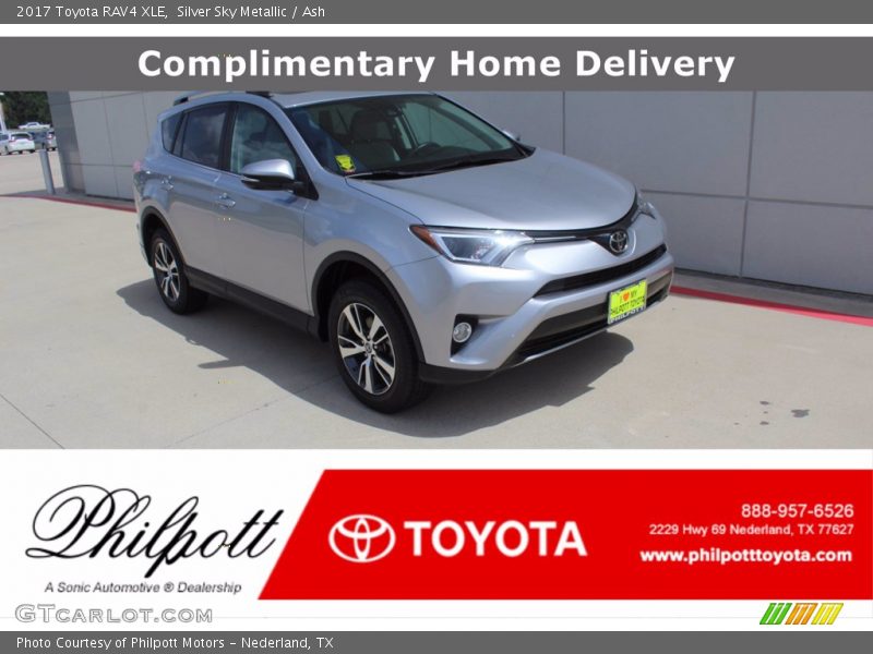 Silver Sky Metallic / Ash 2017 Toyota RAV4 XLE