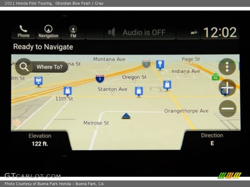 Obsidian Blue Pearl / Gray 2021 Honda Pilot Touring