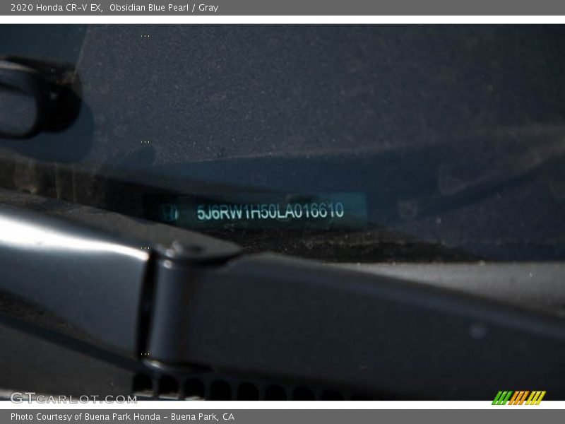 Obsidian Blue Pearl / Gray 2020 Honda CR-V EX