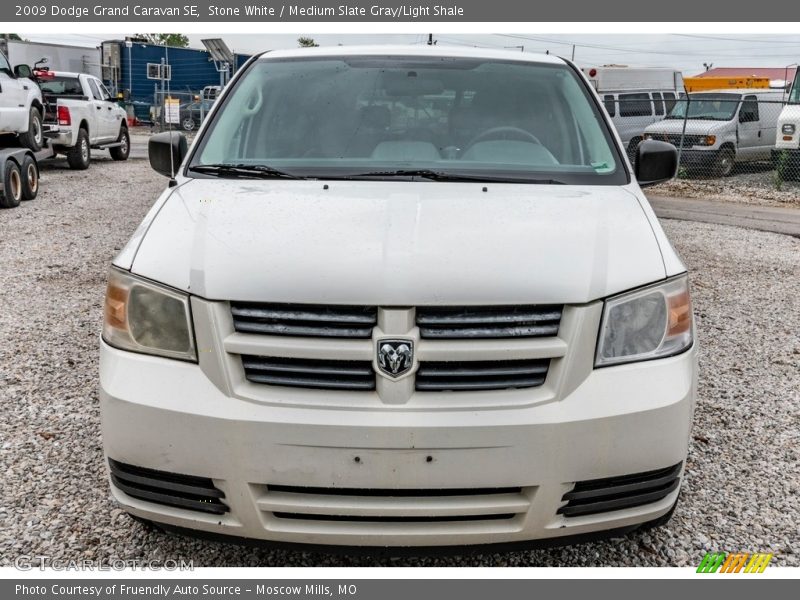 Stone White / Medium Slate Gray/Light Shale 2009 Dodge Grand Caravan SE