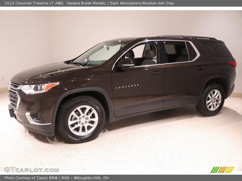 Havana Brown Metallic / Dark Atmosphere/Medium Ash Gray 2019 Chevrolet Traverse LT AWD