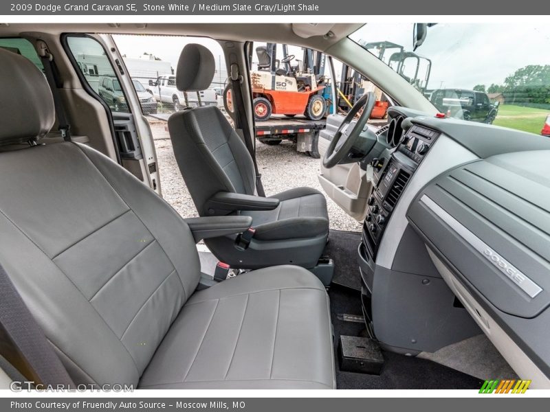 Stone White / Medium Slate Gray/Light Shale 2009 Dodge Grand Caravan SE