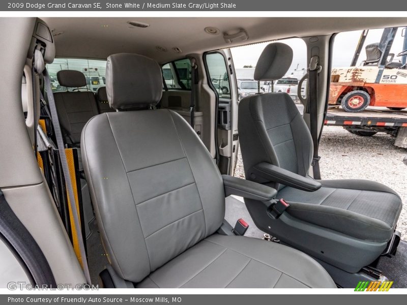 Stone White / Medium Slate Gray/Light Shale 2009 Dodge Grand Caravan SE