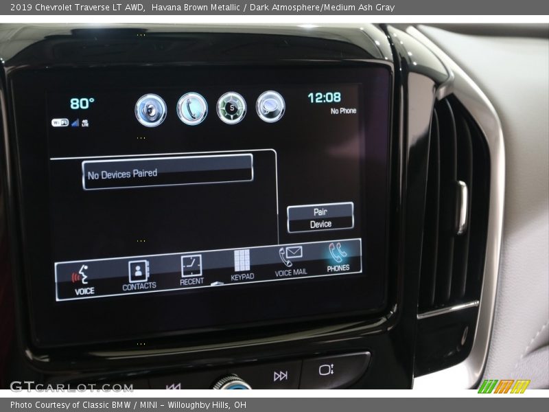 Havana Brown Metallic / Dark Atmosphere/Medium Ash Gray 2019 Chevrolet Traverse LT AWD