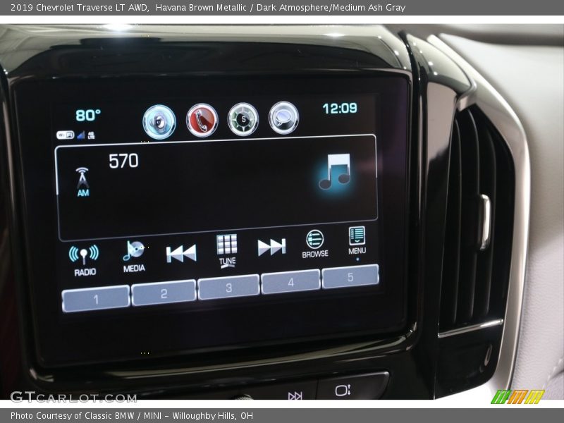 Havana Brown Metallic / Dark Atmosphere/Medium Ash Gray 2019 Chevrolet Traverse LT AWD