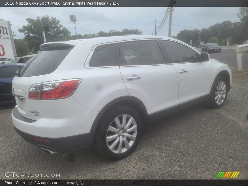 Crystal White Pearl Mica / Black 2010 Mazda CX-9 Sport AWD