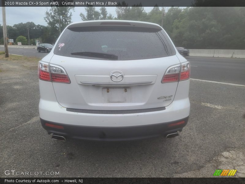 Crystal White Pearl Mica / Black 2010 Mazda CX-9 Sport AWD