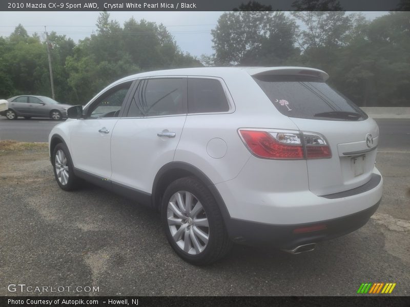Crystal White Pearl Mica / Black 2010 Mazda CX-9 Sport AWD