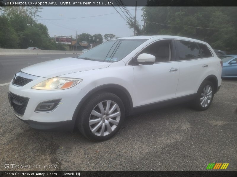 Crystal White Pearl Mica / Black 2010 Mazda CX-9 Sport AWD