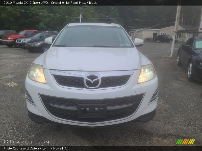 Crystal White Pearl Mica / Black 2010 Mazda CX-9 Sport AWD