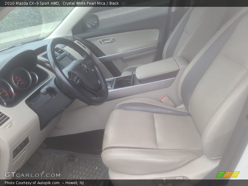 Crystal White Pearl Mica / Black 2010 Mazda CX-9 Sport AWD