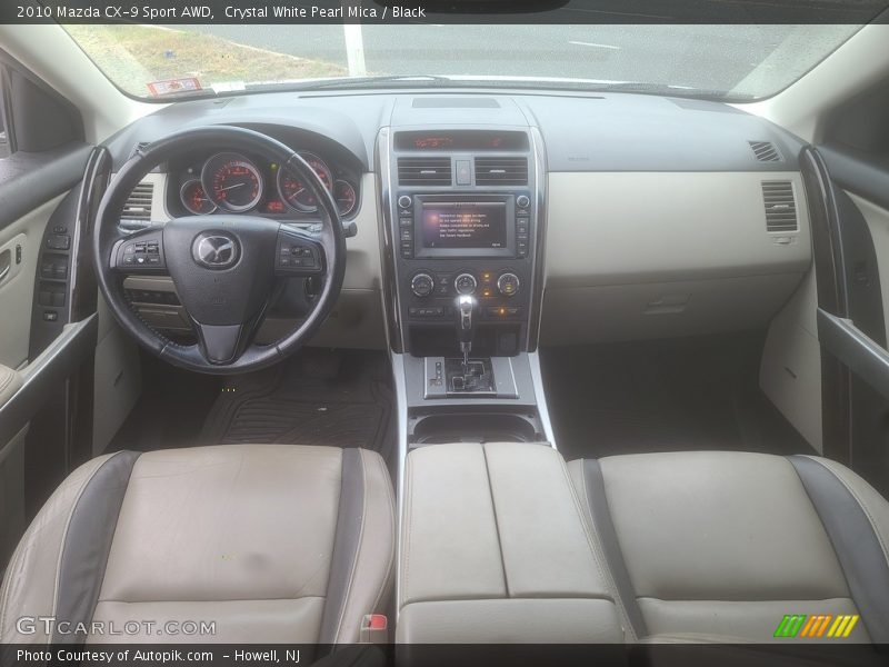 Crystal White Pearl Mica / Black 2010 Mazda CX-9 Sport AWD