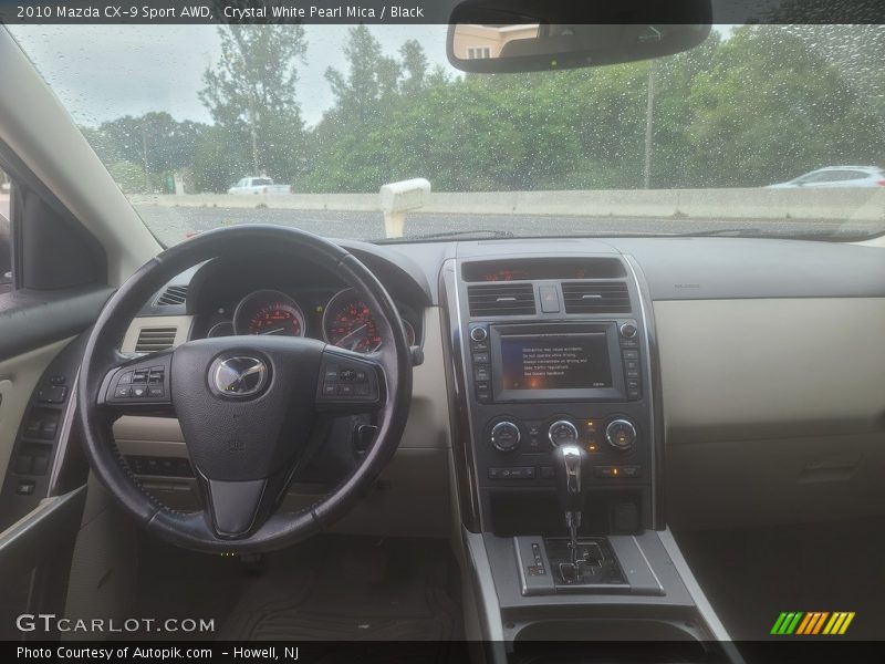 Crystal White Pearl Mica / Black 2010 Mazda CX-9 Sport AWD